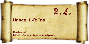 Uracs Léna névjegykártya